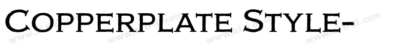 Copperplate Style字体转换